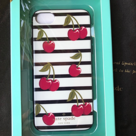 kate spade Accessories - 🍒 🍒 Kate Spade cherry-stipe For IPhone 7 BNWT 🍒